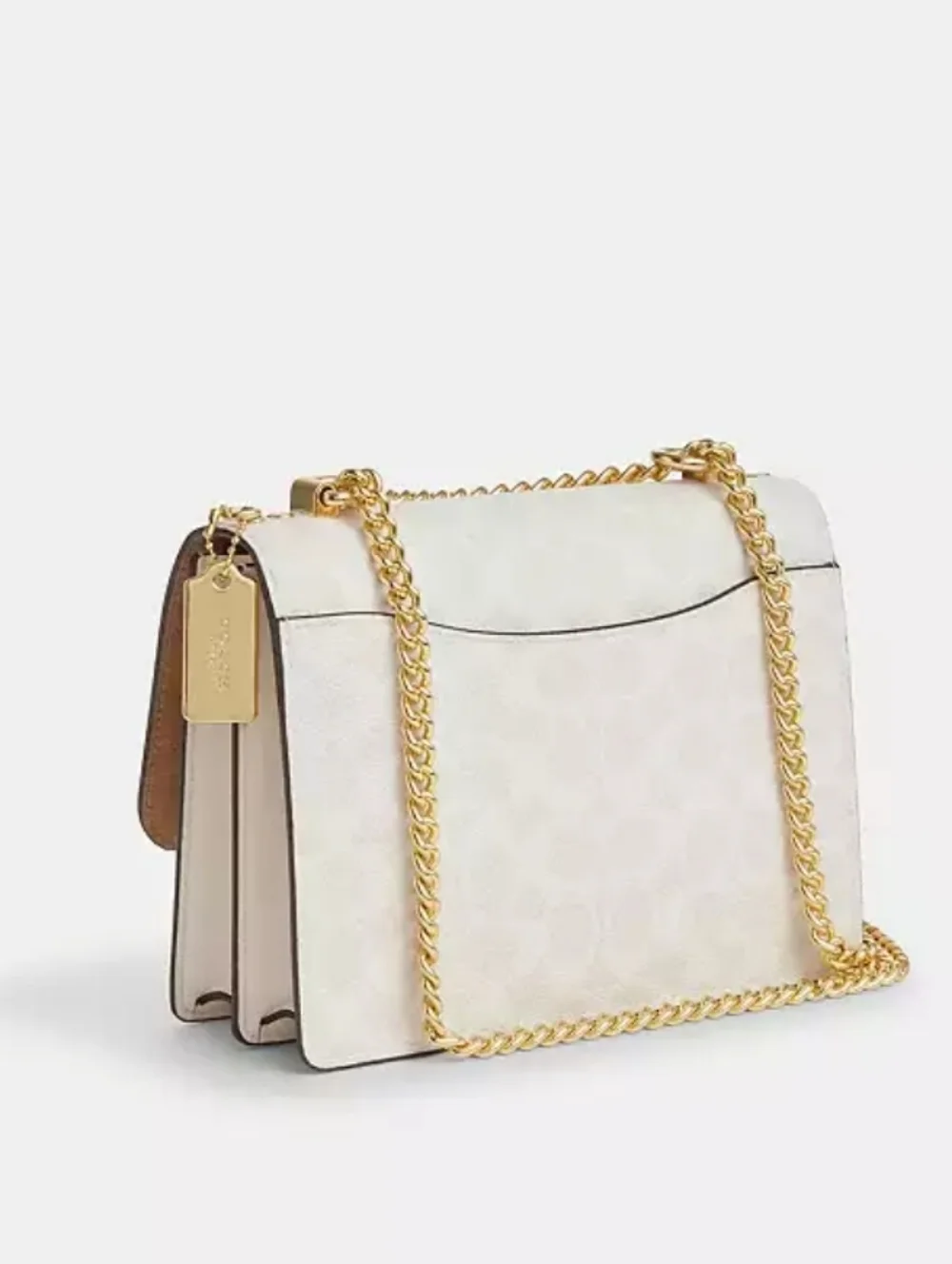 Coach Klare In Signature Canvas Leather Crossbody with Gold Chain - Picture 3 of 9